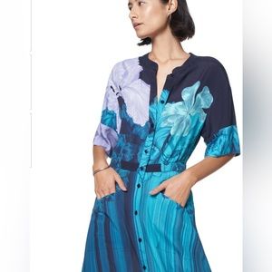 THE KIT Cobie Ocean Iris Shirt Dress